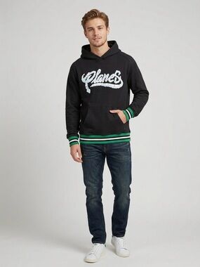 Paper Planes Hoodie Black Green "Greatness Is A Process" Jay-Z Roc Nation Mens L